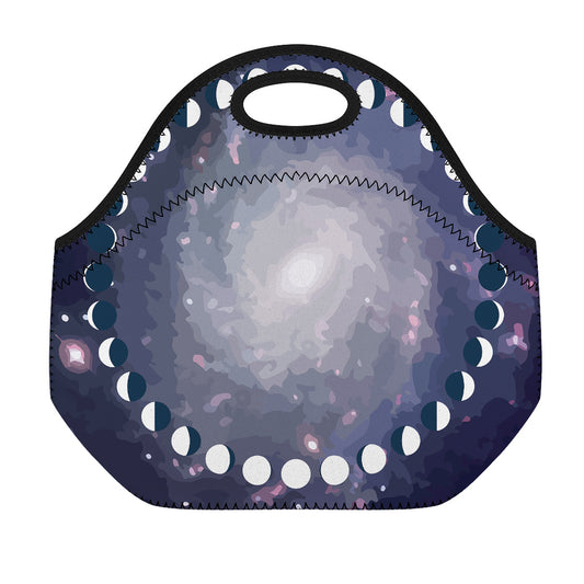 Lunar Phase Cycle Print Neoprene Lunch Bag