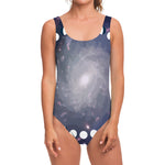 Lunar Phase Cycle Print One Piece Swimsuit