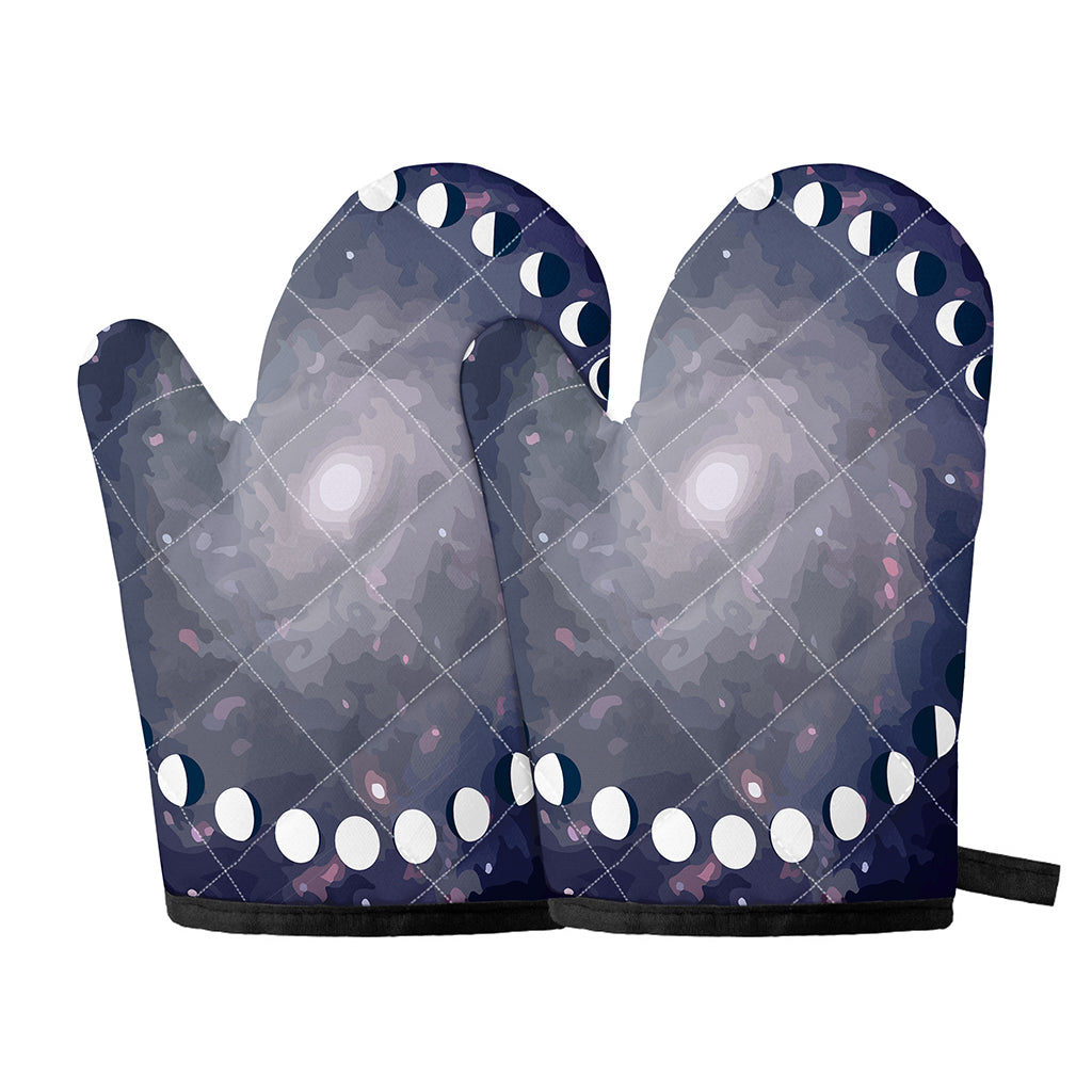 Lunar Phase Cycle Print Oven Mitts