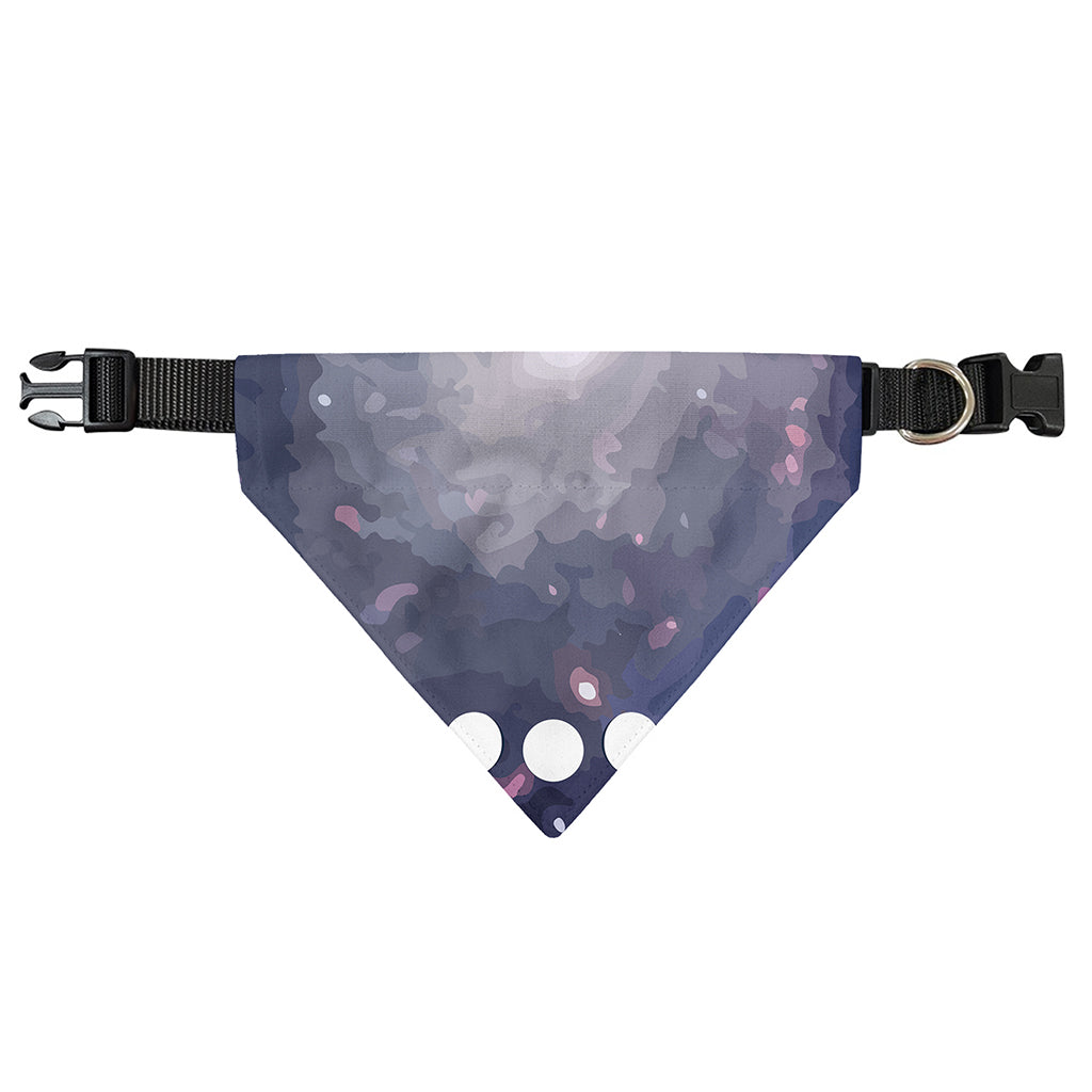Lunar Phase Cycle Print Over The Collar Dog Bandana