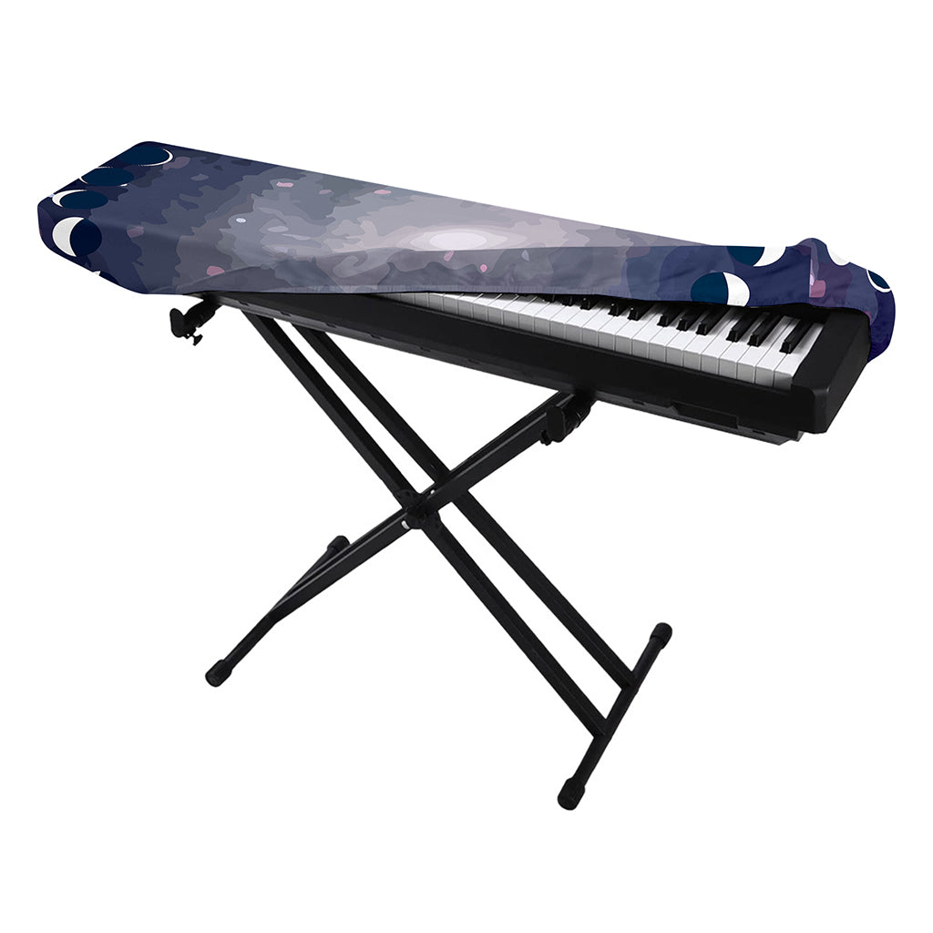 Lunar Phase Cycle Print Piano Keyboard Cover