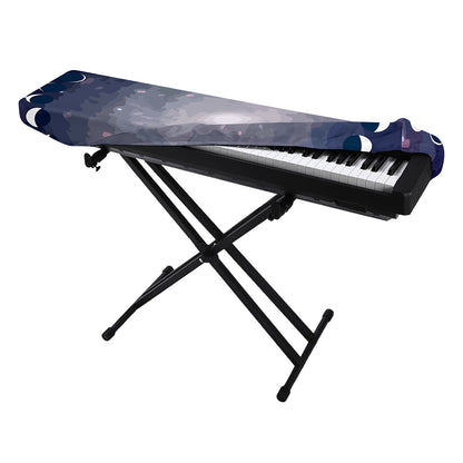 Lunar Phase Cycle Print Piano Keyboard Cover