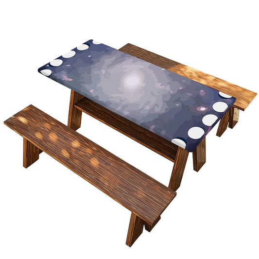 Lunar Phase Cycle Print Picnic Table Cover