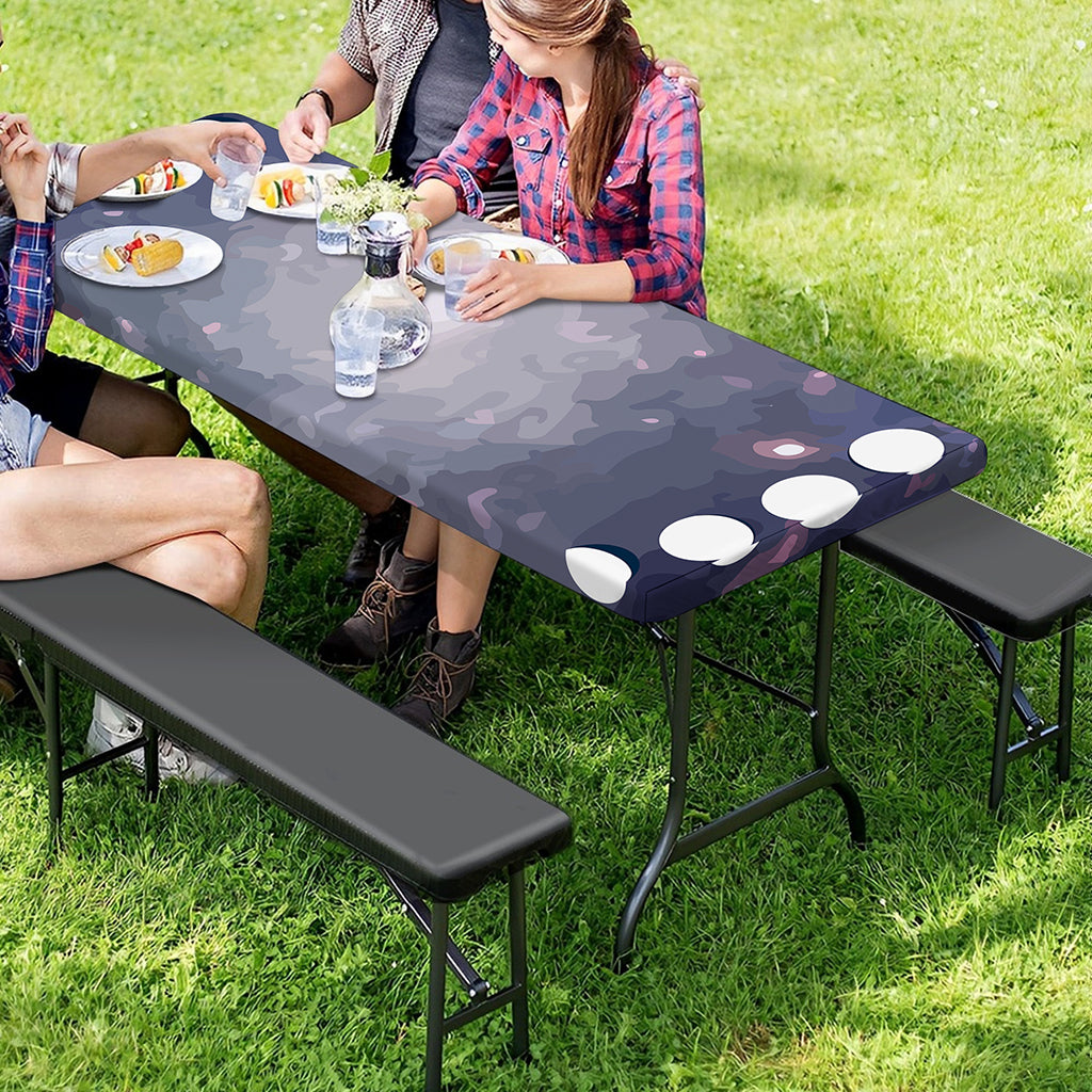 Lunar Phase Cycle Print Picnic Table Cover