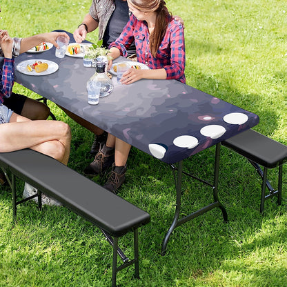 Lunar Phase Cycle Print Picnic Table Cover