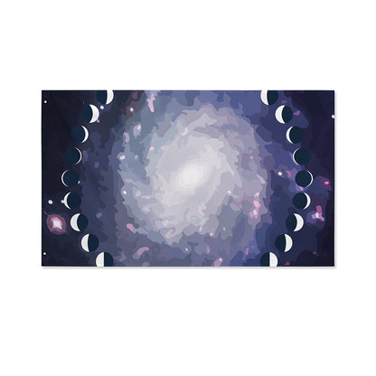 Lunar Phase Cycle Print Polyester Flag