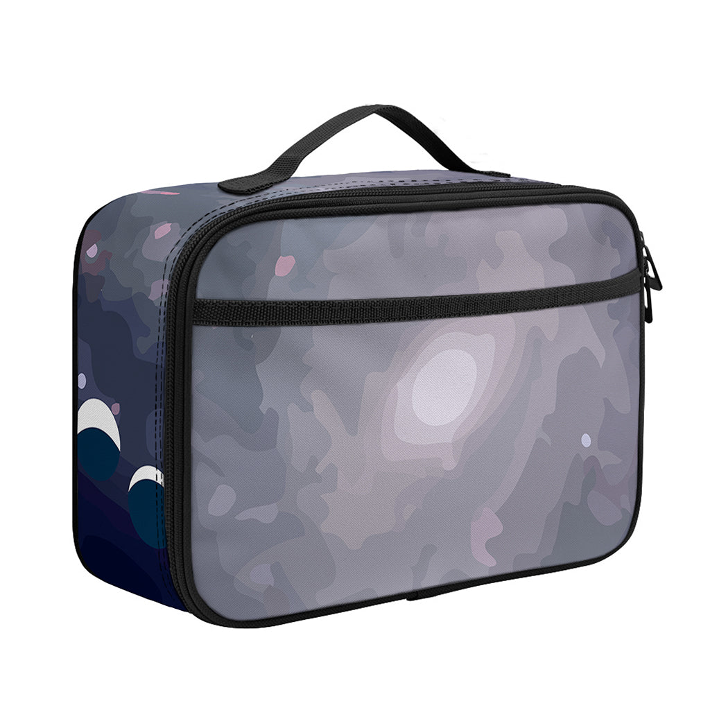 Lunar Phase Cycle Print Portable Lunch Bag