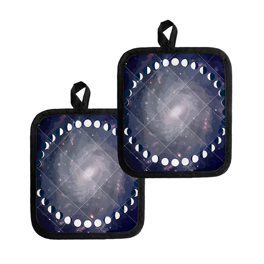 Lunar Phase Cycle Print Pot Holders