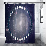 Lunar Phase Cycle Print Premium Shower Curtain