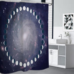Lunar Phase Cycle Print Premium Shower Curtain