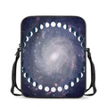 Lunar Phase Cycle Print Rectangular Crossbody Bag
