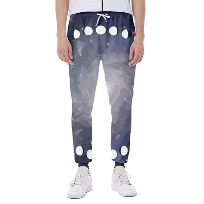 Lunar Phase Cycle Print Scuba Joggers
