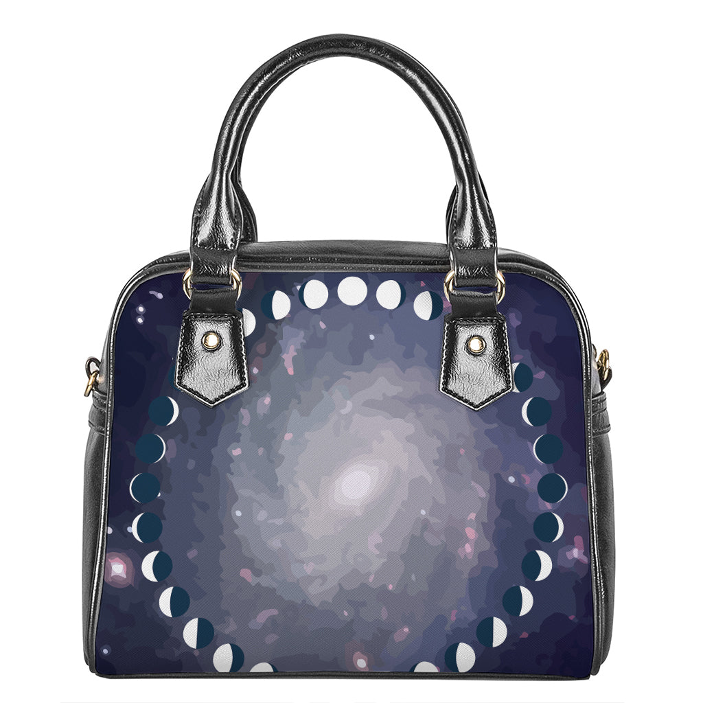 Lunar Phase Cycle Print Shoulder Handbag
