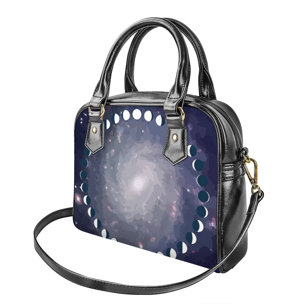 Lunar Phase Cycle Print Shoulder Handbag