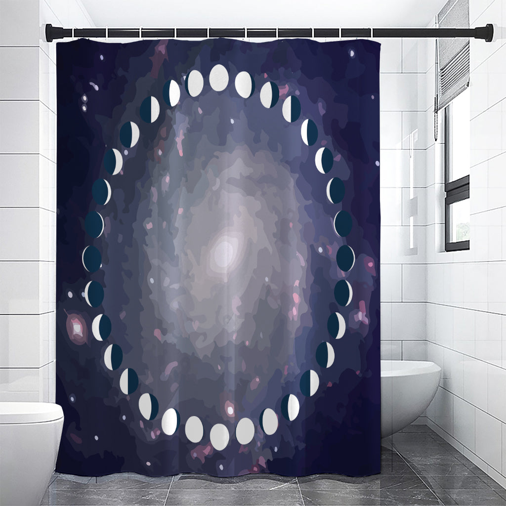 Lunar Phase Cycle Print Shower Curtain