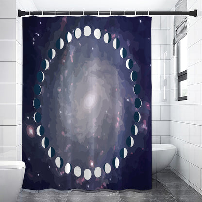 Lunar Phase Cycle Print Shower Curtain