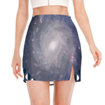 Lunar Phase Cycle Print Side Slit Mini Skirt