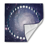 Lunar Phase Cycle Print Silk Bandana