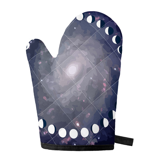 Lunar Phase Cycle Print Single Oven Mitt
