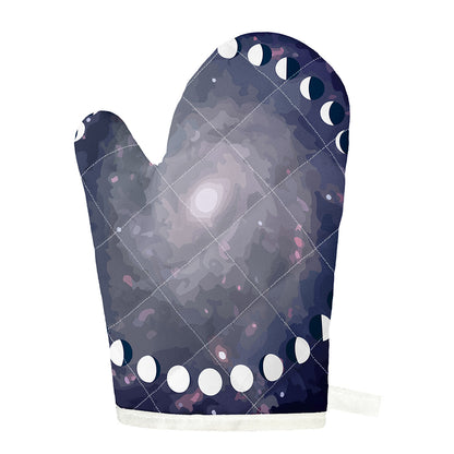 Lunar Phase Cycle Print Single Oven Mitt