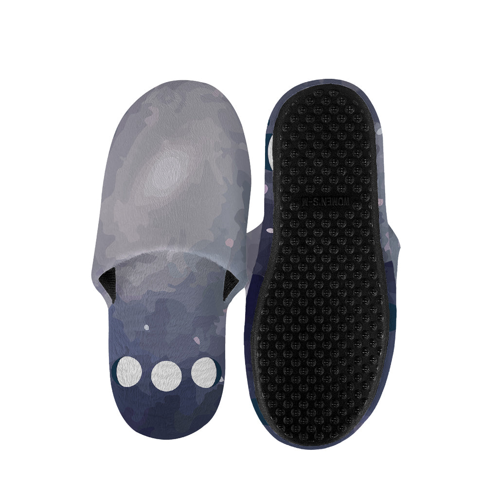 Lunar Phase Cycle Print Slippers