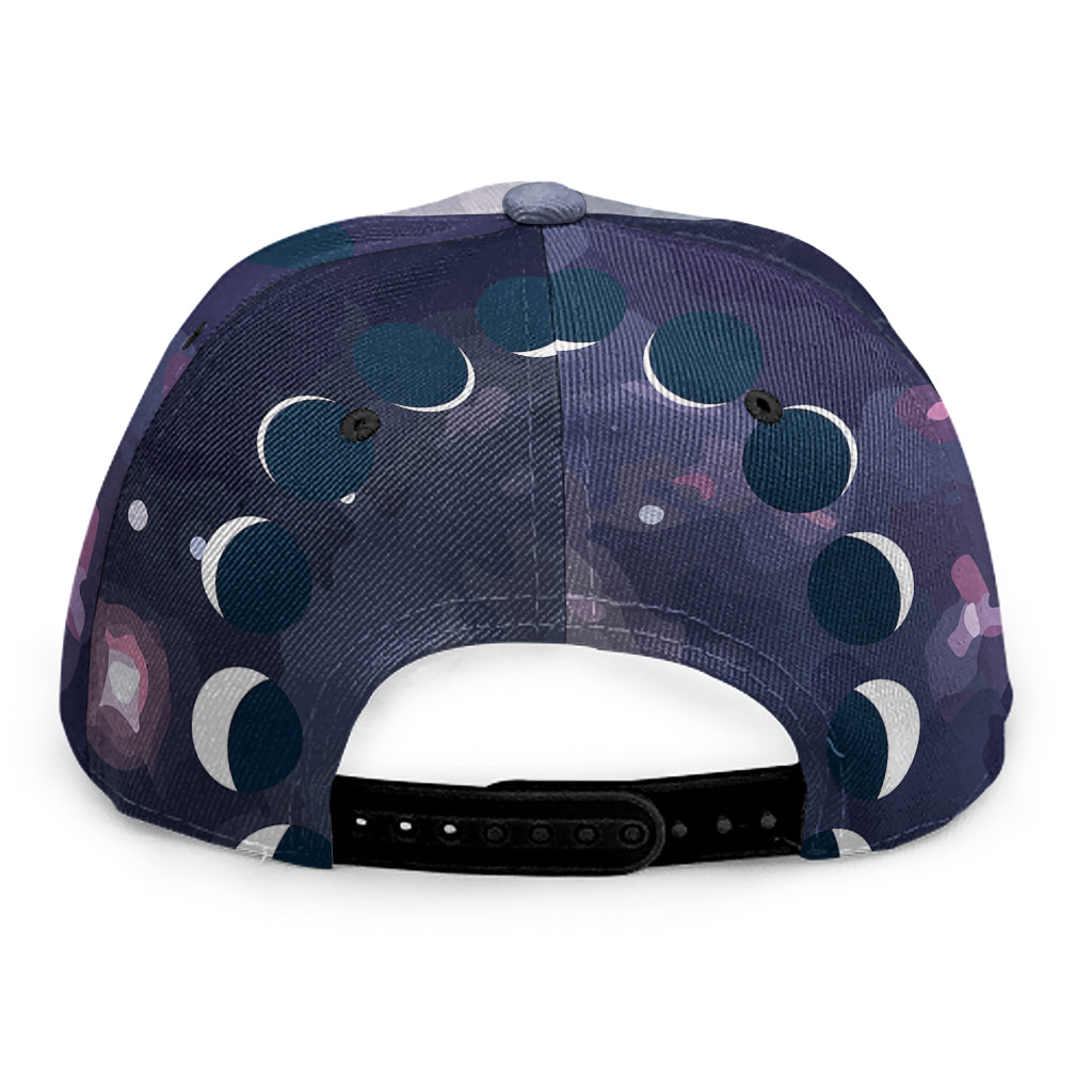 Lunar Phase Cycle Print Snapback Cap
