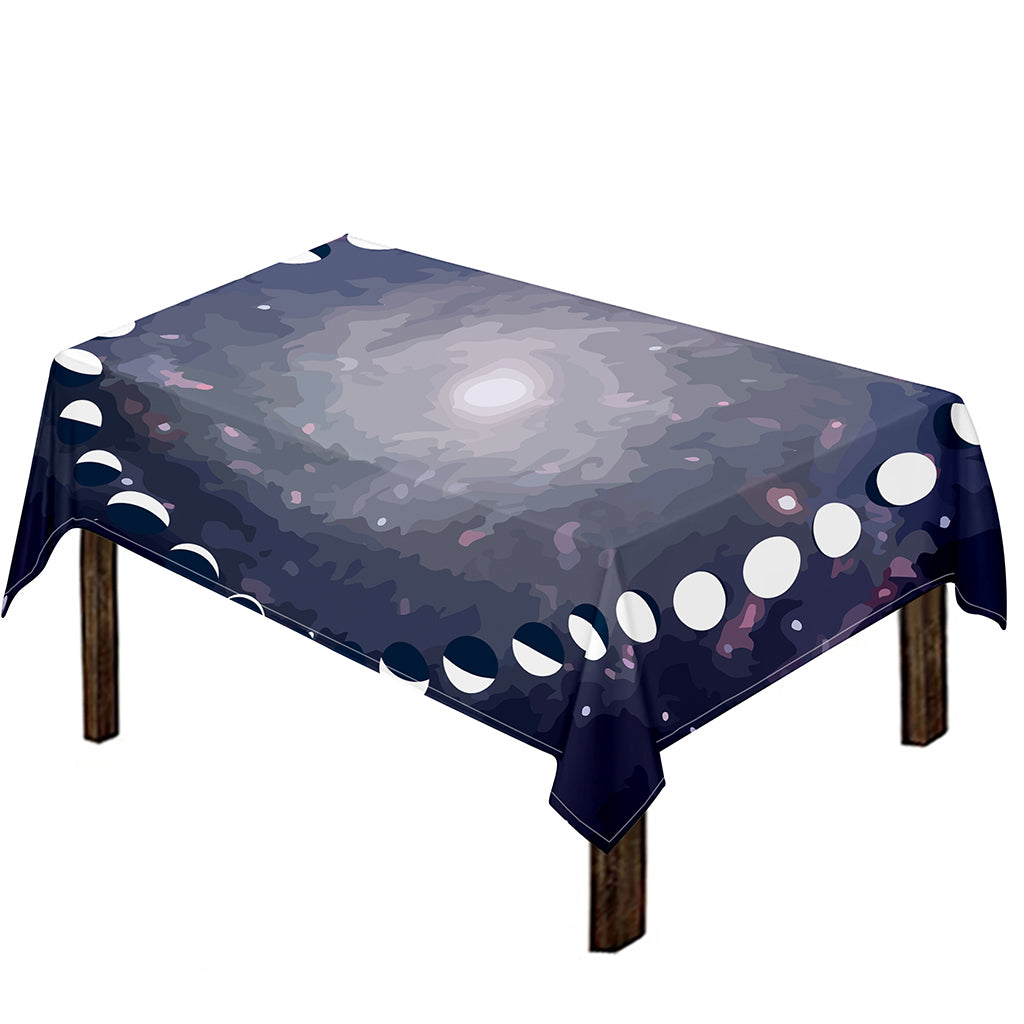 Lunar Phase Cycle Print Tablecloth
