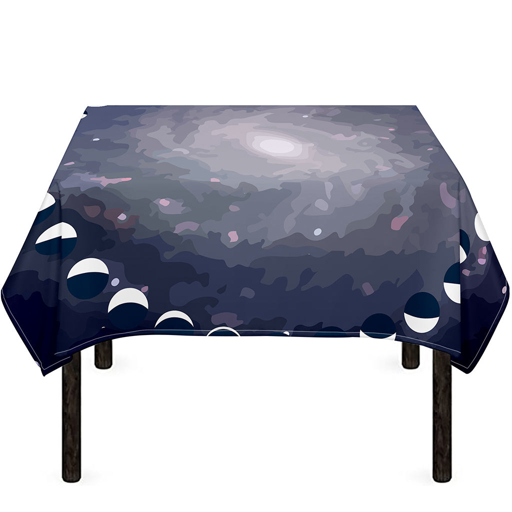 Lunar Phase Cycle Print Tablecloth