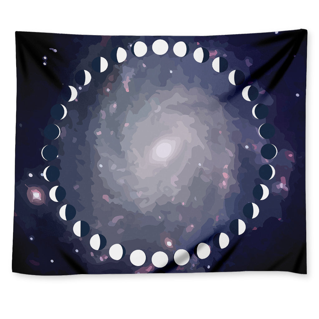 Lunar Phase Cycle Print Tapestry