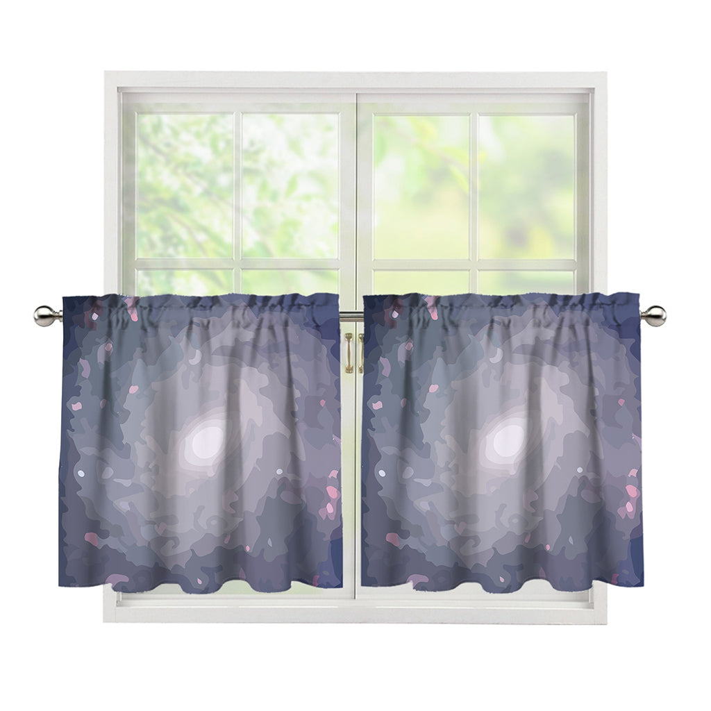 Lunar Phase Cycle Print Tier Curtains