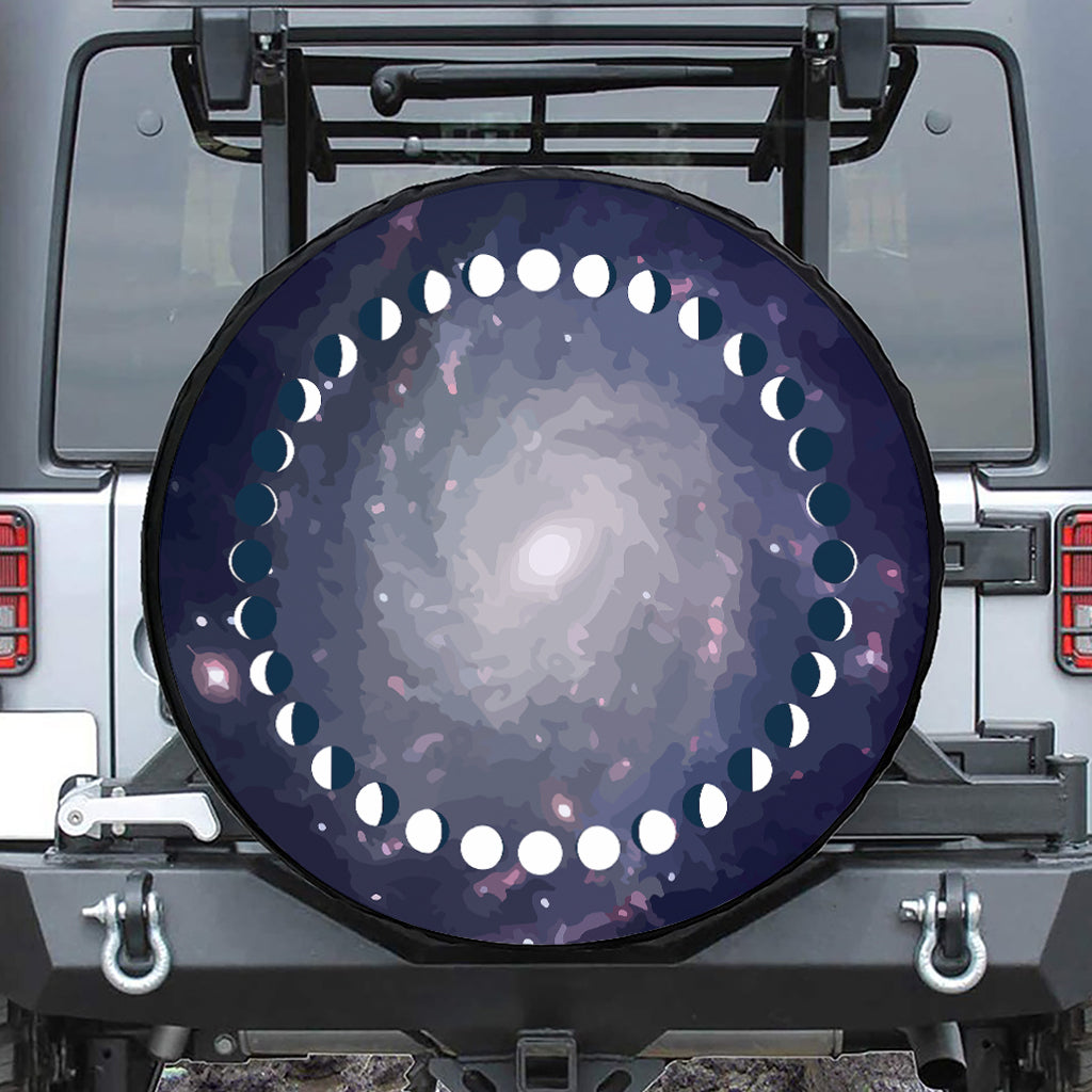 Lunar Phase Cycle Print Tire Cover