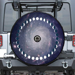 Lunar Phase Cycle Print Tire Cover With Camera Hole