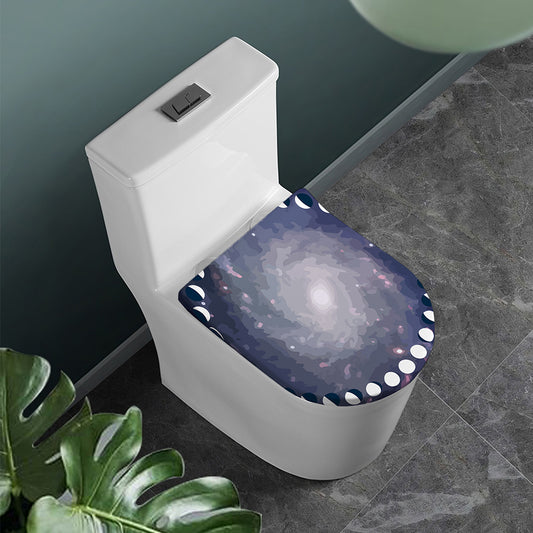 Lunar Phase Cycle Print Toilet Lid Cover