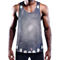 Lunar Phase Cycle Print Men's Workout Tank Top