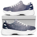 Lunar Phase Cycle Print White Chunky Shoes