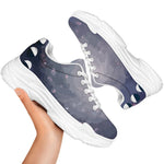 Lunar Phase Cycle Print White Chunky Shoes