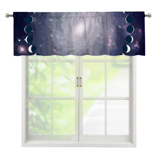 Lunar Phase Cycle Print Window Valance