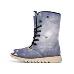 Lunar Phase Cycle Print Winter Boots