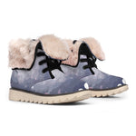 Lunar Phase Cycle Print Winter Boots