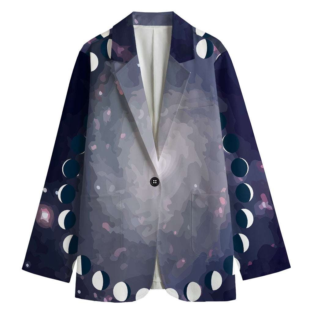 Lunar Phase Cycle Print Women's Blazer