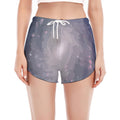 Lunar Phase Cycle Print Women's Split Running Shorts
