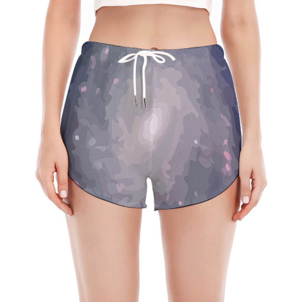 Lunar Phase Cycle Print Women's Split Running Shorts