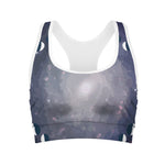 Lunar Phase Cycle Print Women's Sports Bra