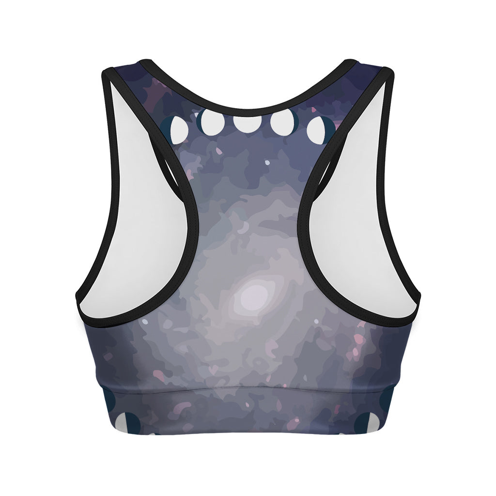 Lunar Phase Cycle Print Women's Sports Bra