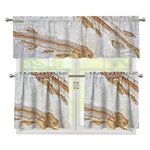 Lycoptera Fish Fossil Print 3 Piece Kitchen Curtains