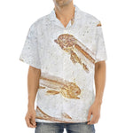 Lycoptera Fish Fossil Print Aloha Shirt