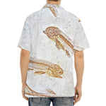 Lycoptera Fish Fossil Print Aloha Shirt