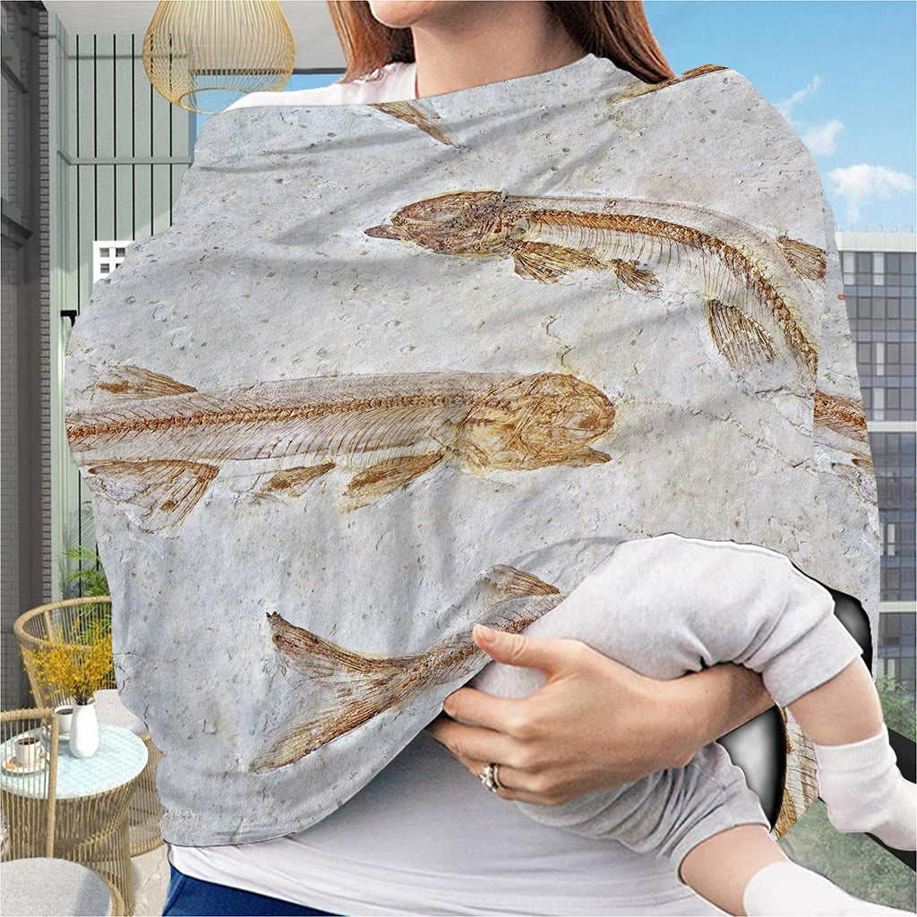 Lycoptera Fish Fossil Print Baby Seat Cover