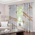 Lycoptera Fish Fossil Print Dimout Grommet Curtains