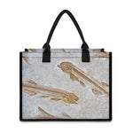Lycoptera Fish Fossil Print Canvas Tote Bag